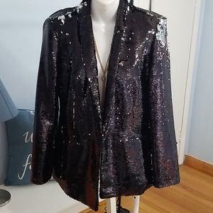 INC Black Sequins  Blazer